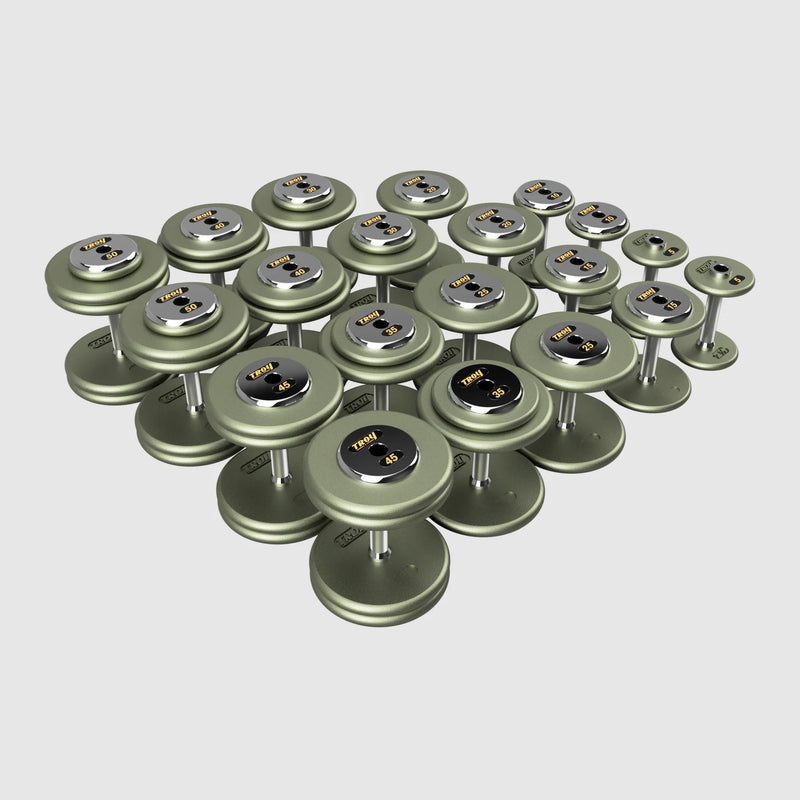 Troy Pro - Style Hammertone Cast Iron Dumbbells (Sets) - Free Weights - Troy VTX