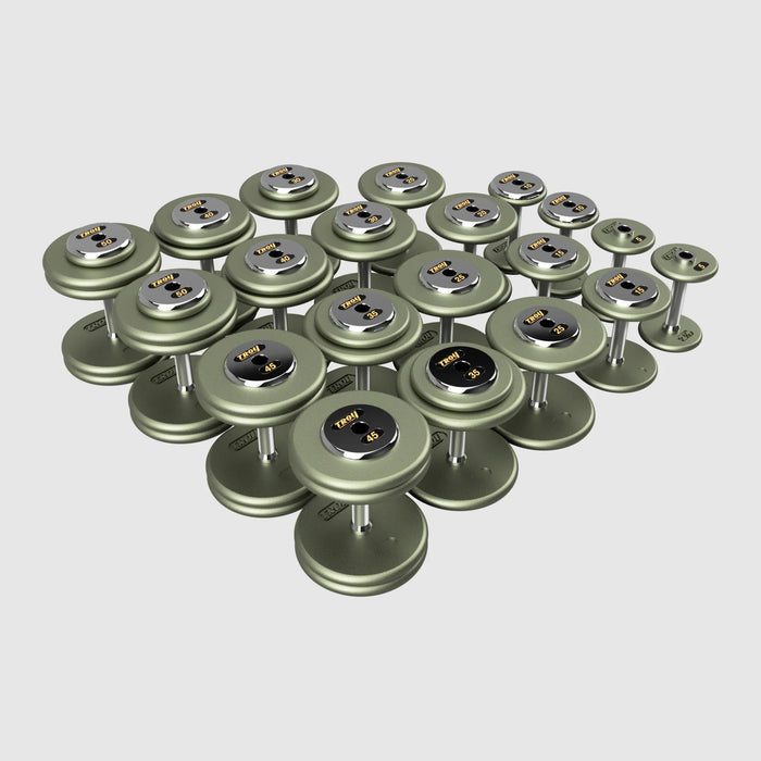 Troy Pro - Style Hammertone Cast Iron Dumbbells (Sets) - Free Weights - Troy VTX