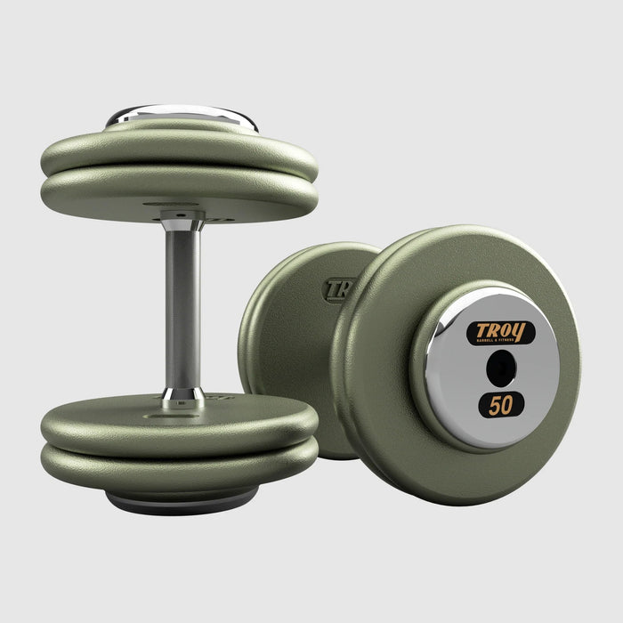 Troy Pro - Style Hammertone Cast Iron Dumbbells (Sets) - Free Weights - Troy VTX