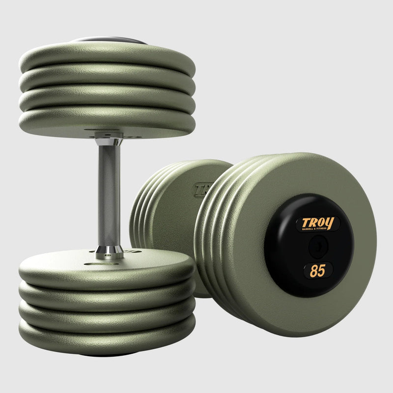 Troy Pro - Style Hammertone Cast Iron Dumbbells (Sets) - Free Weights - Troy VTX