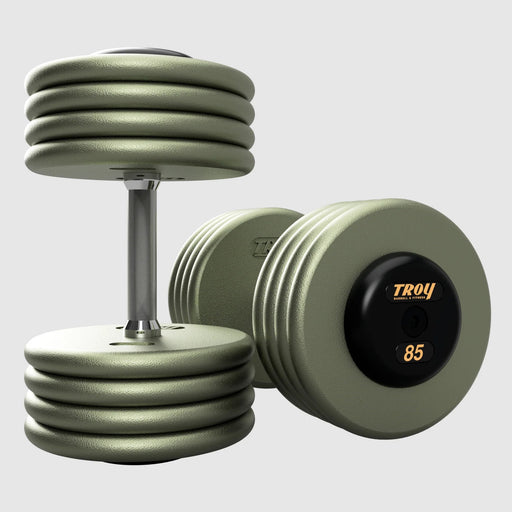 Troy Pro - Style Hammertone Cast Iron Dumbbells (Sets) - Free Weights - Troy VTX