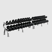 Troy Rubber Pro - Style Dumbbells w/ 2 Saddle Racks (5 - 100 lbs.) - Free Weights - Troy VTX