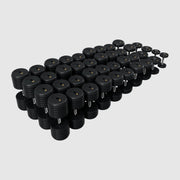 Troy Rubber Pro - Style Dumbbells w/ 2 Saddle Racks (5 - 100 lbs.) - Free Weights - Troy VTX