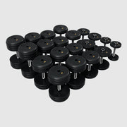 Troy Rubber Pro - Style Dumbbells w/ Saddle Rack (5 - 50 lbs.) - Free Weights - Troy VTX