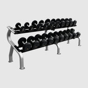 Troy Rubber Pro - Style Dumbbells w/ Saddle Rack (5 - 50 lbs.) - Free Weights - Troy VTX