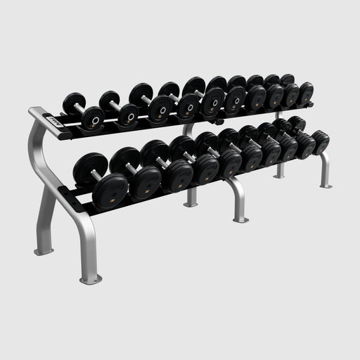 Troy Rubber Pro - Style Dumbbells w/ Saddle Rack (5 - 50 lbs.) - Free Weights - Troy VTX