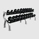 Troy Rubber Pro - Style Dumbbells w/ Saddle Rack (5 - 50 lbs.) - Free Weights - Troy VTX