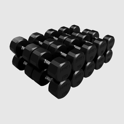 Troy (TSD - R) 12 - Sided Rubber Dumbbells (Sets) - Troy VTX