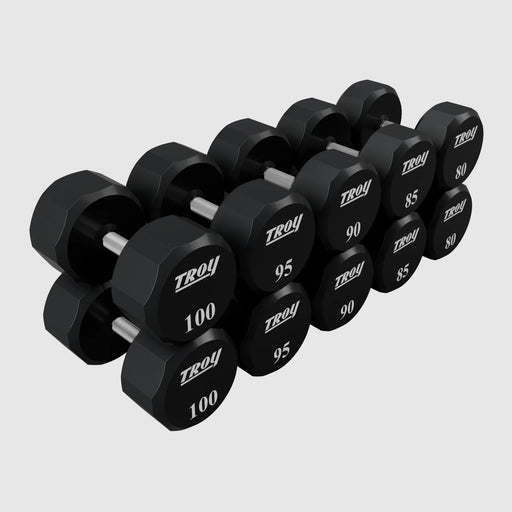 Troy (TSD - U) 12 - Sided Urethane Dumbbells (Sets) - Free Weights - Troy VTX