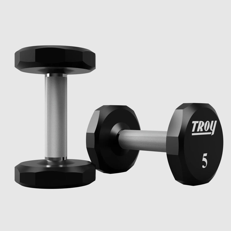 Troy (TSD - U) 12 - Sided Urethane Dumbbells (Sets) - Free Weights - Troy VTX