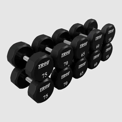 Troy (TSD - U) 12 - Sided Urethane Dumbbells (Sets) - Free Weights - Troy VTX