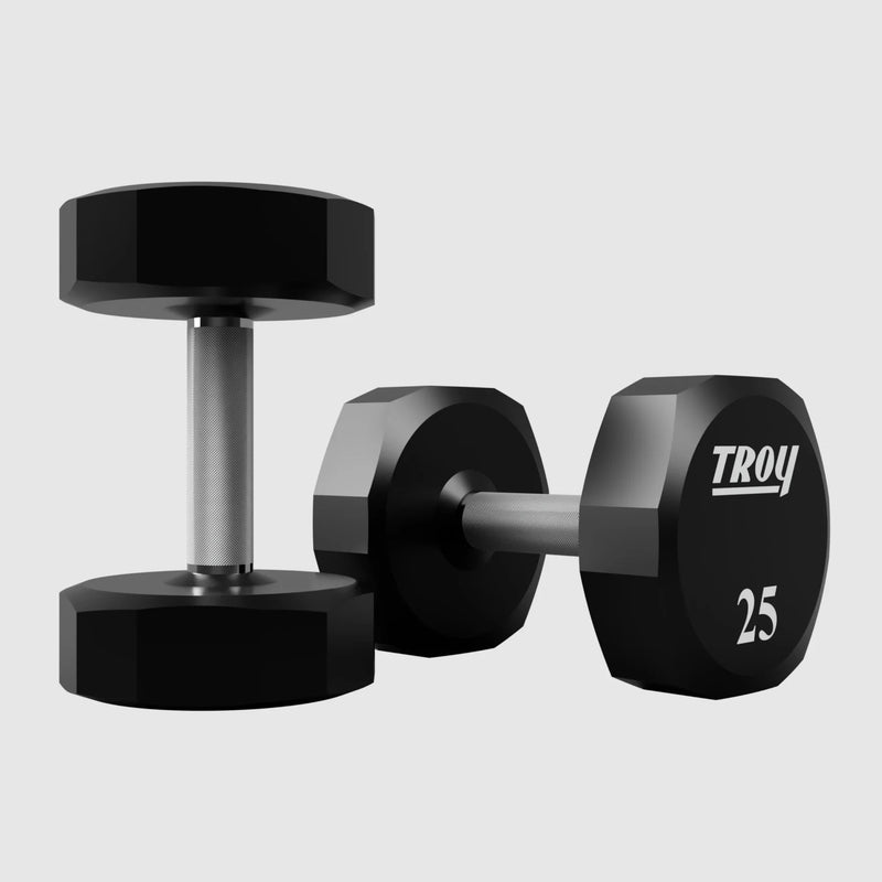 Troy (TSD - U) 12 - Sided Urethane Dumbbells (Sets) - Free Weights - Troy VTX