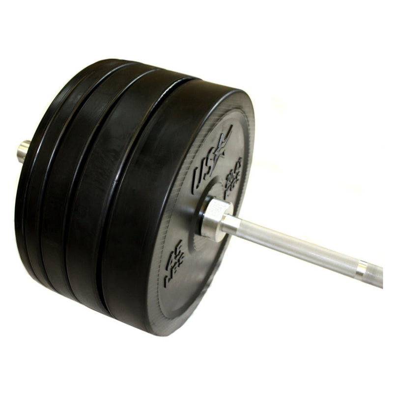 Troy USA 305 lbs Olympic Bumper Plate Set with Bar & Collars (GBOSS - 305SBP) - Free Weights - Troy VTX
