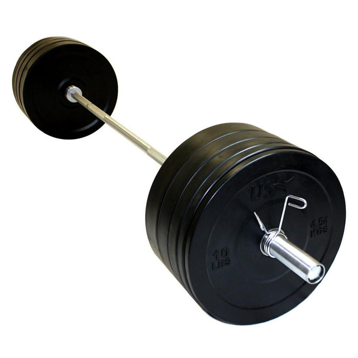 Troy USA 305 lbs Olympic Bumper Plate Set with Bar & Collars (GBOSS - 305SBP) - Free Weights - Troy VTX