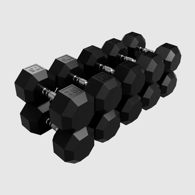 Troy VTX 8 - sided Rubber Encased Dumbbells - Free Weights - Troy VTX
