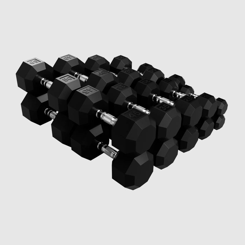 Troy VTX 8 - sided Rubber Encased Dumbbells - Free Weights - Troy VTX