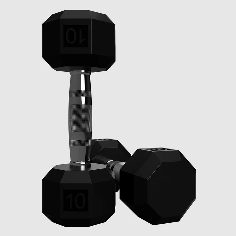 Troy VTX 8 - sided Rubber Encased Dumbbells - Free Weights - Troy VTX