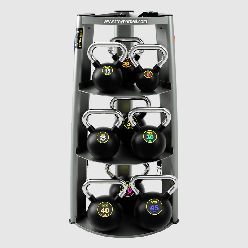 Troy VTX Club Kettlebell Set & Rack - Free Weights - Troy VTX