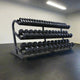 Troy VTX Rubber Dumbbells with Rail Rack (5 - 100 lbs) - Free Weights - Troy VTX