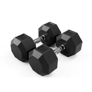 Troy VTX Rubber Dumbbells with Rail Rack (5 - 100 lbs) - Free Weights - Troy VTX
