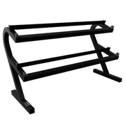 Troy VTX Rubber Dumbbells with Rail Rack (5 - 50 lbs) - Free Weights - Troy VTX