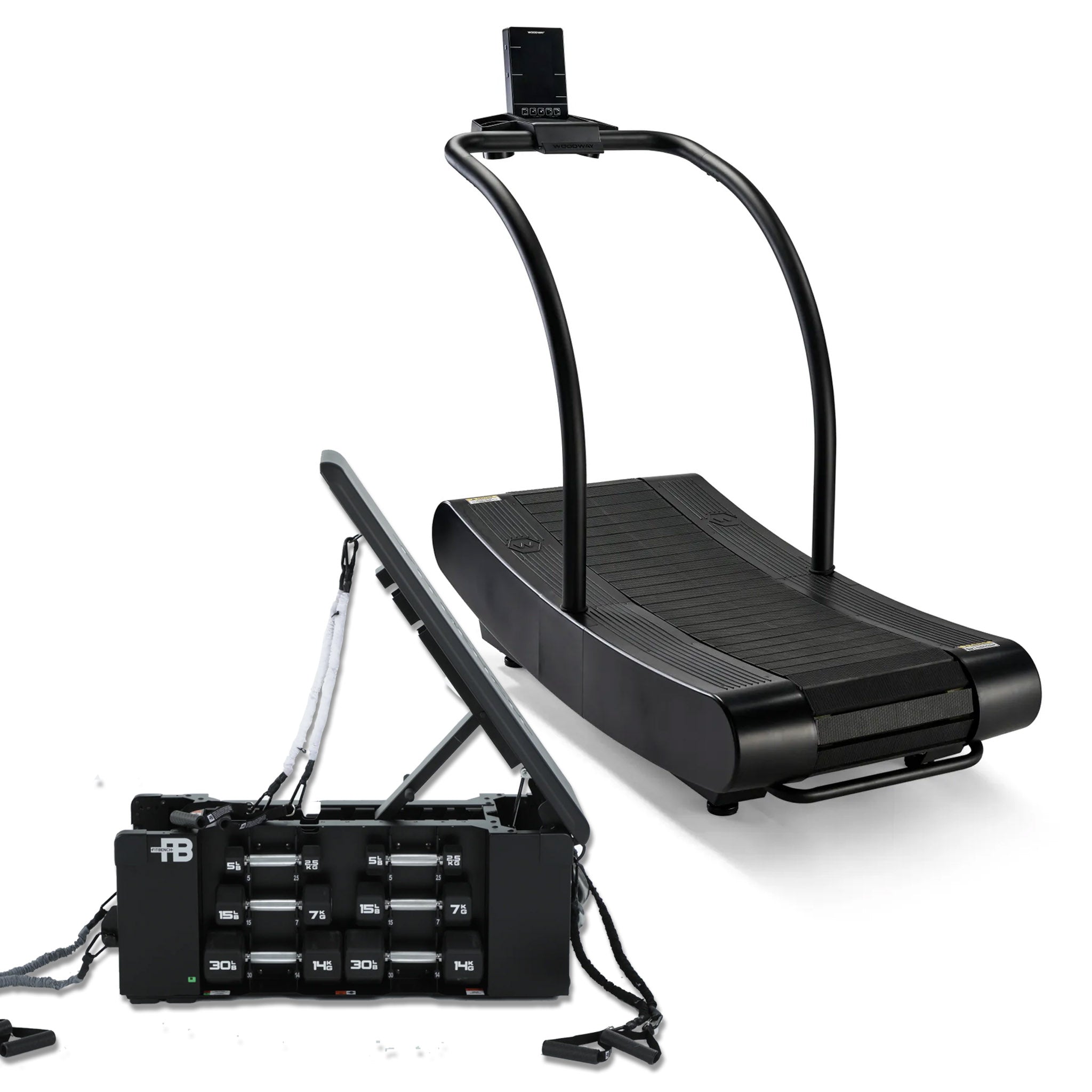 Woodway Curve LTG & Fitbench One Combo - Treadmills - Woodway