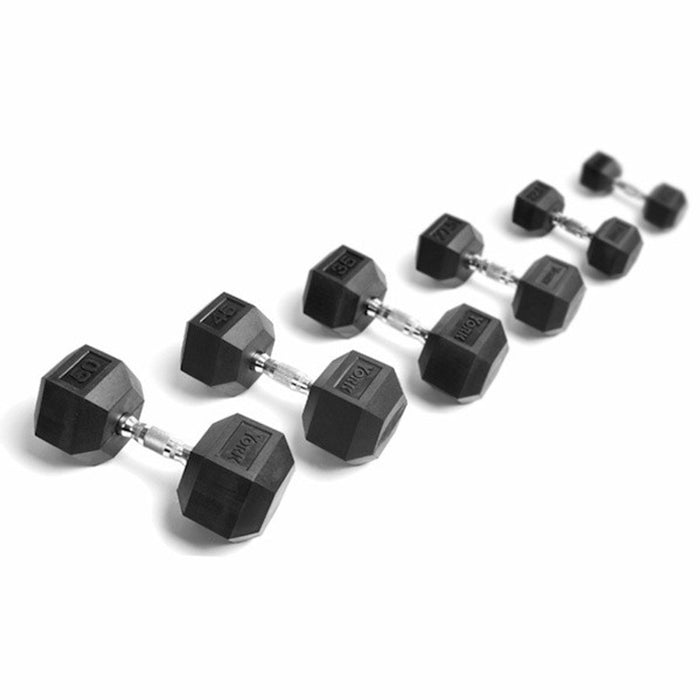 York Rubber Hex Dumbbell Sets