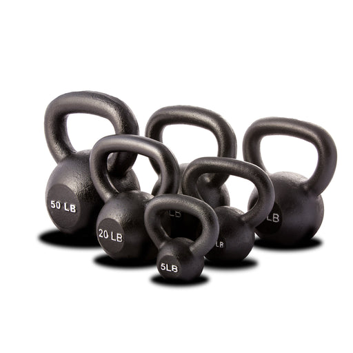 YORK (5 - 80 lb) Cast Iron Kettlebells w/ Rack - Free Weights - York Barbell
