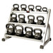 YORK (5 - 80 lb) Cast Iron Kettlebells w/ Rack - Free Weights - York Barbell