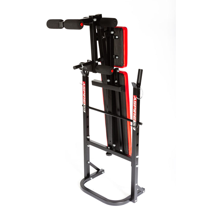 York Aspire 120 Flat - to - Incline Folding Bench with Leg Curl - Benches - Gym Emotion