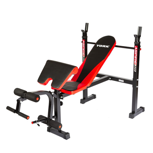 York Aspire 320 Multi Purpose Flat to Incline Bench with Arm/Leg Curl - Benches - York Barbell