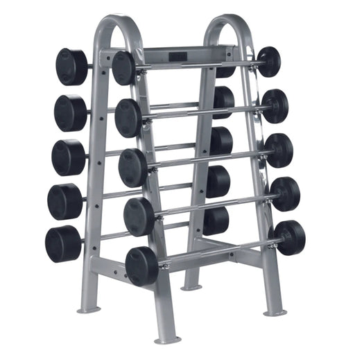 York Barbell (20 - 110 lbs) Rubber Fixed Pro Barbell Sets with Rack - Free Weights - York Barbell