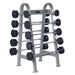 York Barbell (20 - 110 lbs) Rubber Fixed Pro Barbell Sets with Rack - Free Weights - York Barbell