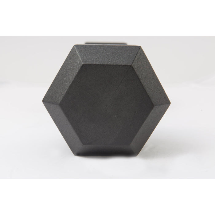 York Rubber Hex Dumbbells with Chrome Ergo Handle - Free Weights - York Barbell
