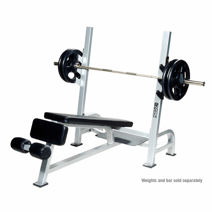 YORK ST Olympic Decline Bench w/ Gun Racks - Benches - York Barbell