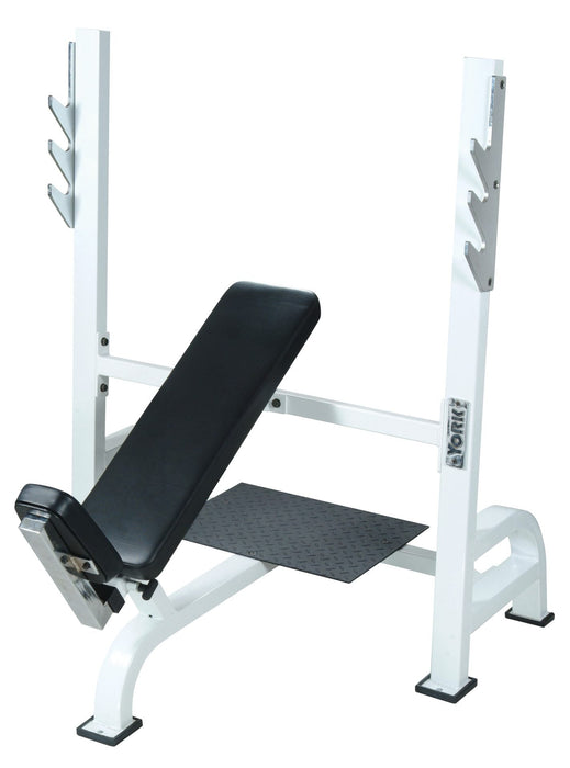 YORK ST Olympic Incline Bench w/Gun Racks - Benches - York Barbell